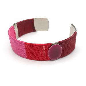 Bracelet Jonc Rose Rouge IKITA - bijou unique