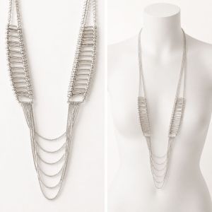 Collier Cascade Argentée IKITA - bijou unique