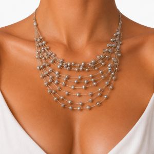Collier Multi-Rangs Perlé IKITA - bijou unique