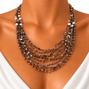 Collier Multi-Rangs Perlé IKITA - bijou unique