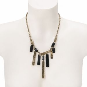 Collier Pampilles Graphite IKITA - bijou unique