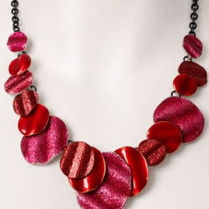 Collier Rouge Fuchsia IKITA - bijou unique