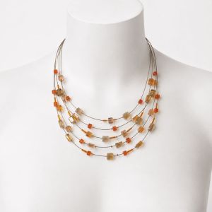 Collier 5 Rangs Ambre IKITA - bijou unique