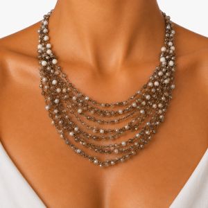 Collier Multi-Rangs Nacré IKITA - bijou unique
