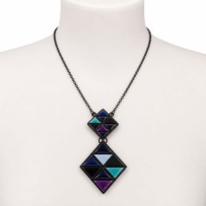 Collier Prisme Émaillé IKITA - bijou unique