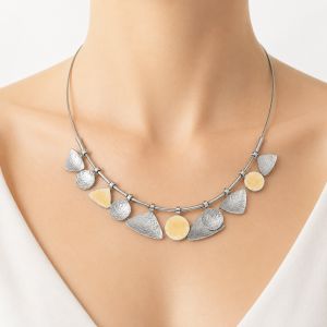 Collier Graphisme Lunaire IKITA - bijou unique