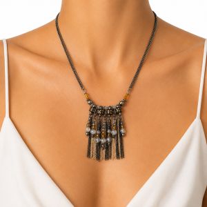 Collier Pampilles Ambre IKITA - bijou unique