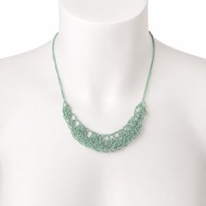 Collier Tressage Menthe IKITA - bijou unique