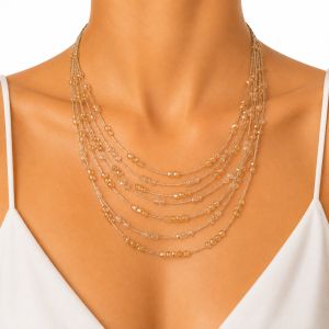 Collier Perles Champagne IKITA - bijou unique