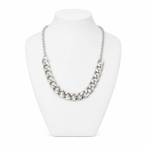 Collier chaîne argentée Luna - bijou unique