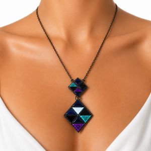 Collier Prisme Émaillé IKITA - bijou unique