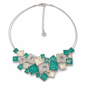 Collier Mosaïque Émeraude IKITA - bijou unique