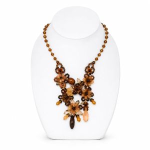 Collier floral ambre Ikita - bijou unique