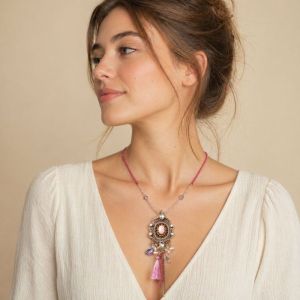 Collier bohème pampilles IKITA - bijou unique