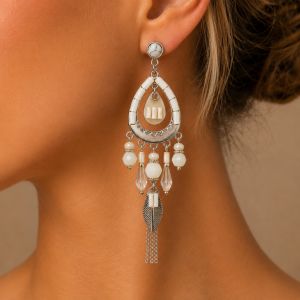 Boucles d’oreilles Bohème Nacrée IKITA - bijou unique