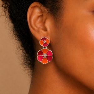 Boucles Coquelicot IKITA - bijou unique