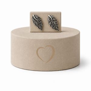 Boucles d’oreilles Feuille Argentée IKITA - bijou unique
