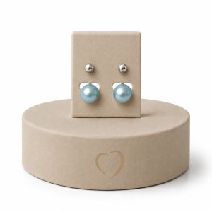 Boucles d’oreilles Élégance Perle Bleue IKITA - bijou unique