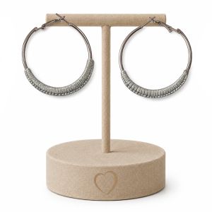 Boucles Créoles Argent Tressé IKITA - bijou unique