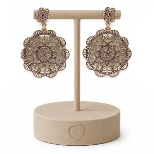 Boucles Rosace Impériale - bijou unique