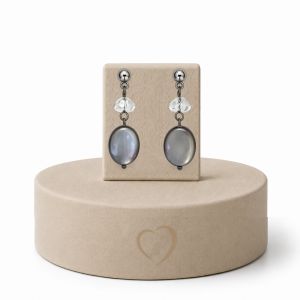 Boucles Lueur Opaline - bijou unique