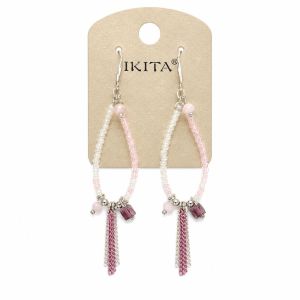 Boucles IKITA Douce Rosée - bijou unique