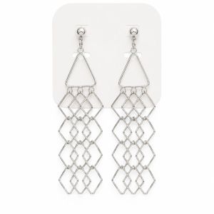 Boucles IKITA Cascade Géométrique Argentée - bijou unique