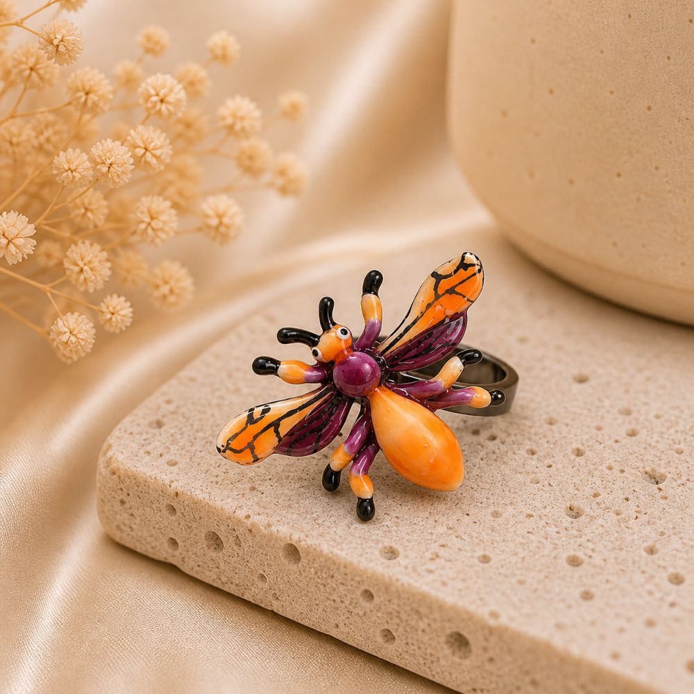 Bague Insecte Coloré - bijou unique