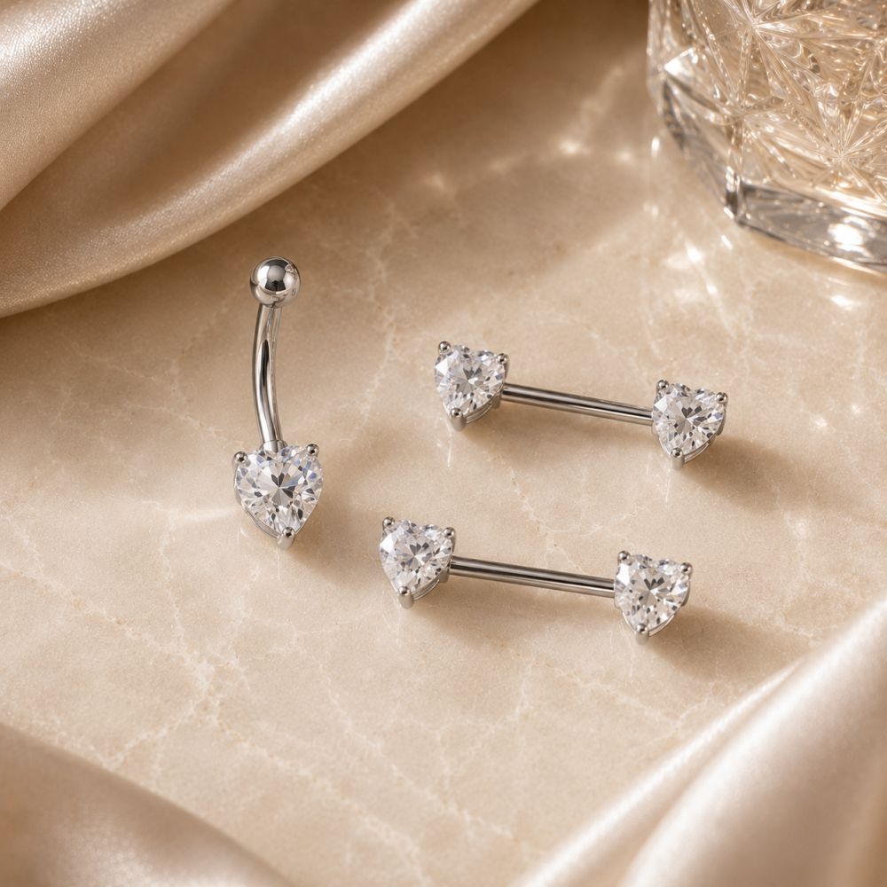 Parure Intime Crystal Heart - bijou unique