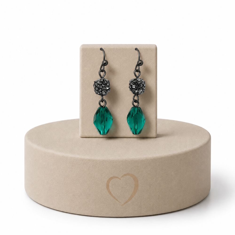 Boucles Éclat Émeraude - bijou unique
