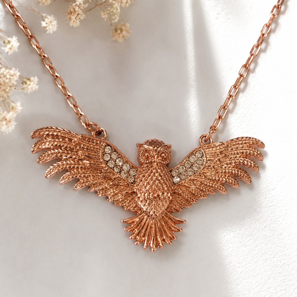 Collier Hibou Ailé IKITA - bijou unique