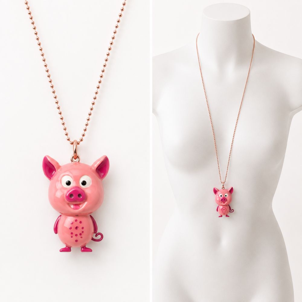 Collier Petit Cochon Pop IKITA - bijou unique