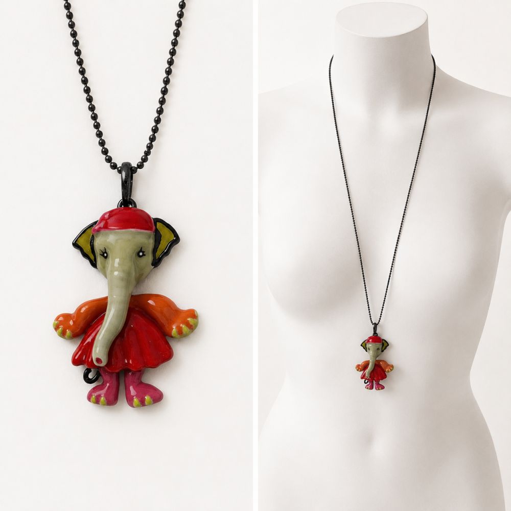 Collier Éléphant Fantaisie IKITA - bijou unique