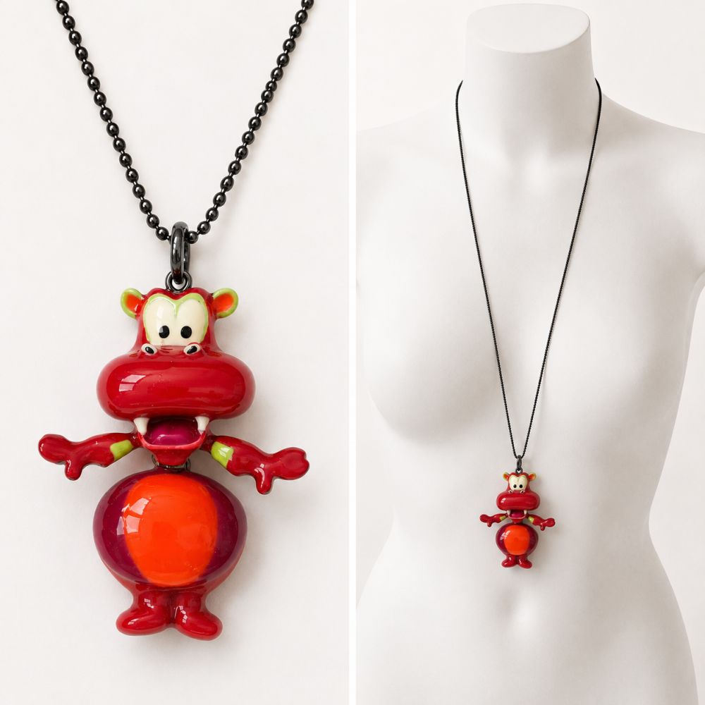 Collier Hippo Fantaisie IKITA - bijou unique