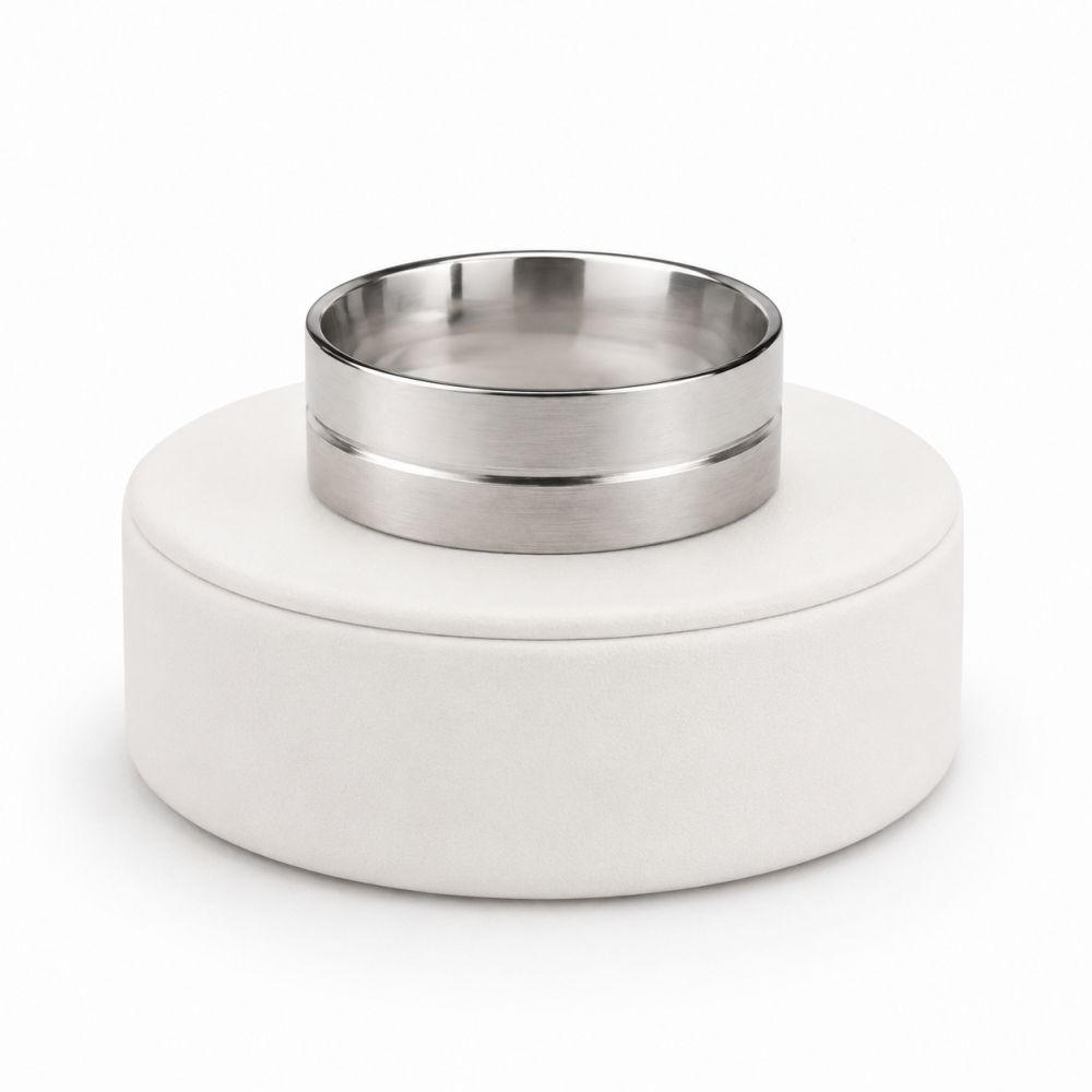Bague Argentée Simple T60 ⌀19mm - bijou unique