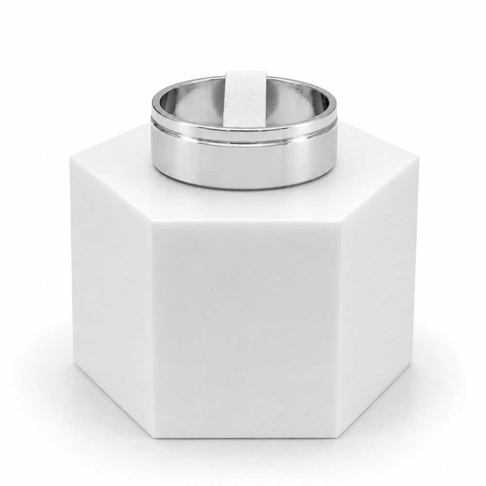 Bague Sillon Argenté T63 ⌀20mm - bijou unique