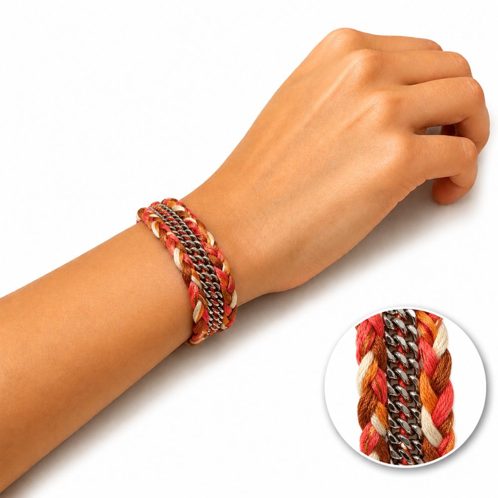 Bracelet Tressé Cuivré IKITA - bijou unique