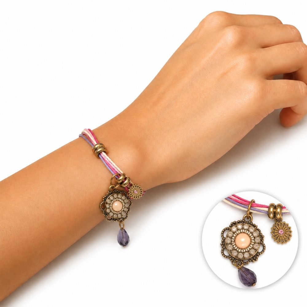 Bracelet Médaillon Bohème IKITA - bijou unique