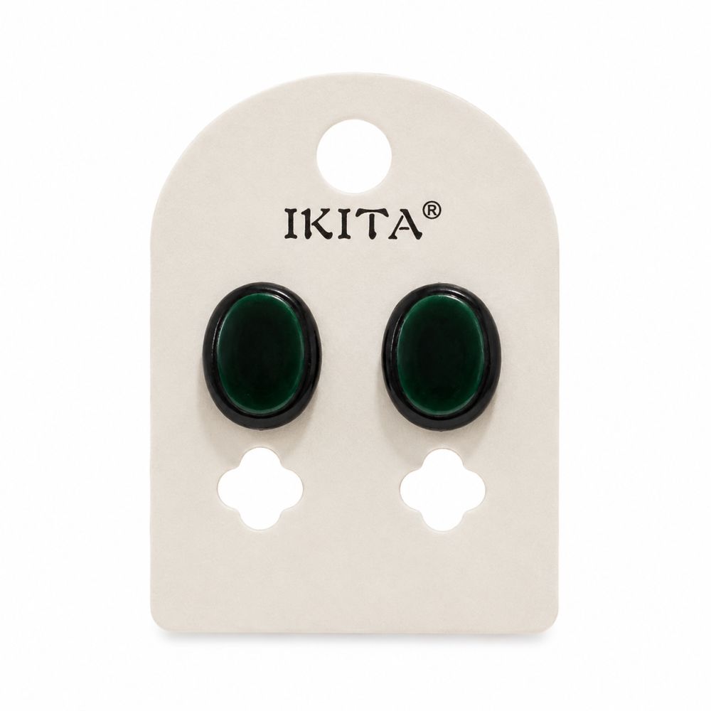 Boucles Vert Profond IKITA - bijou unique