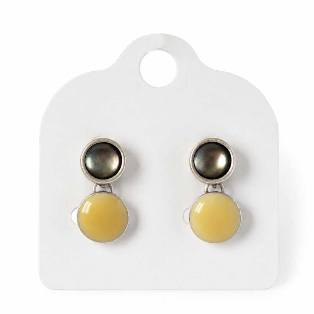 Boucles d’oreilles Reflet Miel IKITA - bijou unique